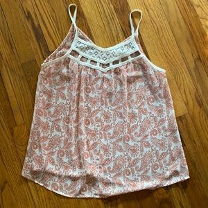 Paisley sheer tank